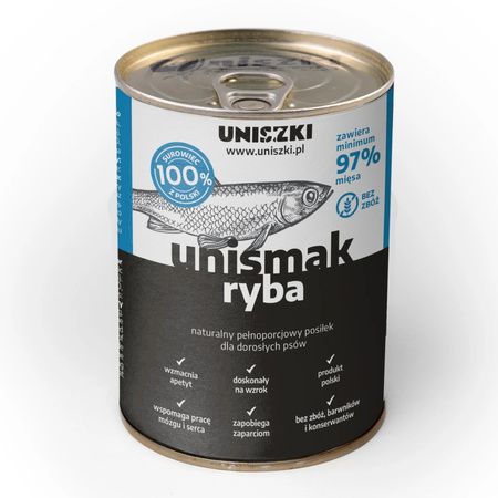 Uniszki Unismak Ryba 12x410g Bezzbożowa Mokra Karma dla Psa