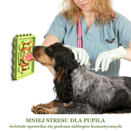 Tacka Do Wylizywania Dla Psa Na Smakołyki Dozownik Spowalniający 4-częściowy Zielony