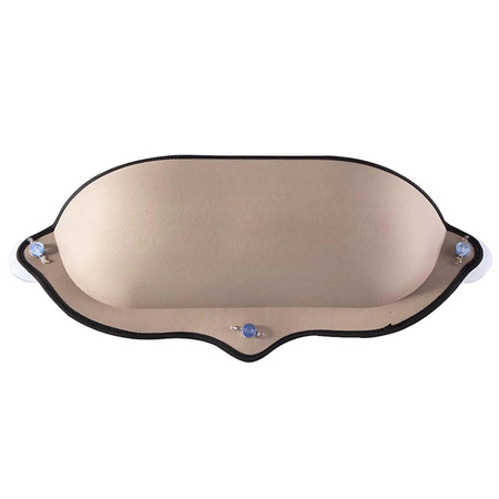 Legowisko dla kota na szybę na przyssawkach hamak kolor BEŻOWY