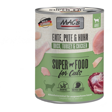 MAC's 24x800g Bezzbożowa Mokra Karma Dla Kota Mix 6 Smaków