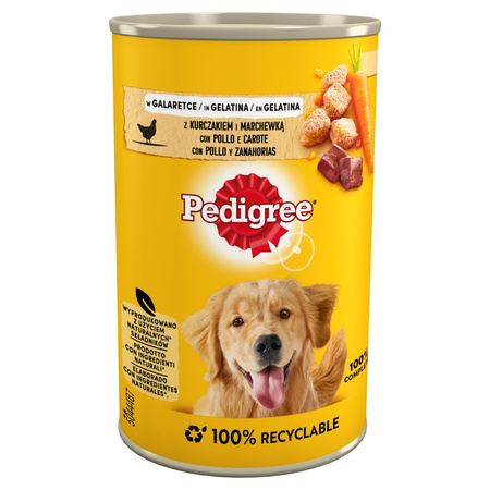 Pedigree Adult Mokra Karma Dla Psów 12x400g Mix Smaków Kurczak z Marchewką Wołowina w Galaretce