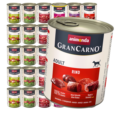 Animonda GranCarno Adult 30x800g Mokra Karma Dla Psa Mix Smaków