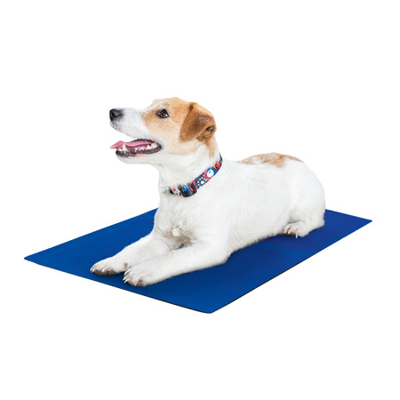 Mata chłodząca na upały dla psa i kota Niebieska, rozmiar XS 40x30 cm