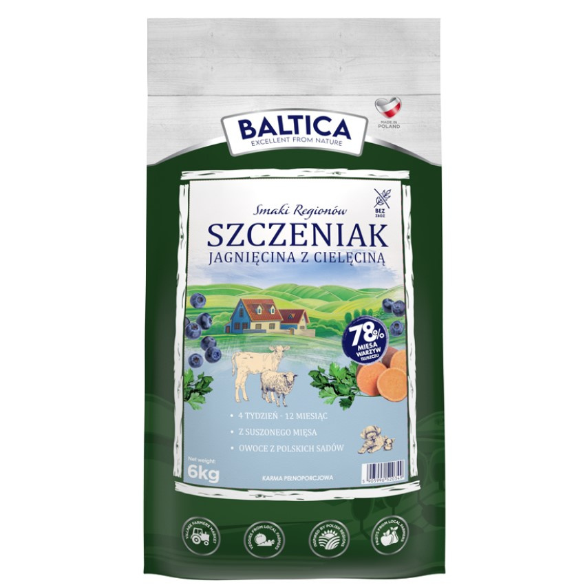 Baltica Puppy Sucha Karma Jagnięcina z cielęciną Dla Szczeniąt