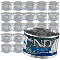 Farmina N&D Dog Ocean Cod Pumpkin 24x140g Mokra Karma Dla Psa Dorsz i Dynia