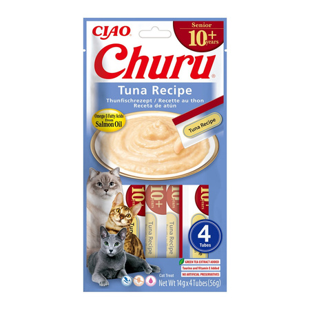 Inaba Cat Churu Senior 48x14g Kremowy Przysmak Dla Starszego Kota Pasta Mix 3 Smaków