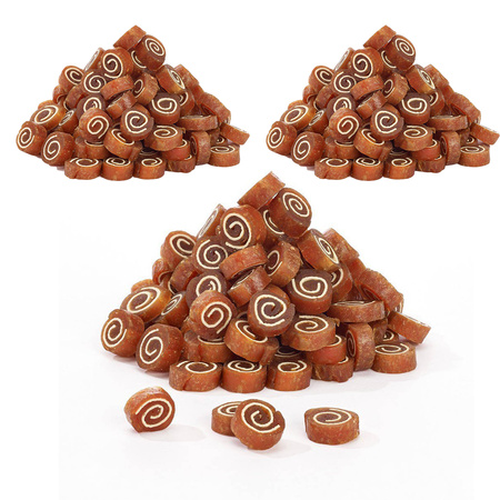 Maced Sushi Mix Smaków Kurczak Kaczka i Królik z Rybą Miękki Przysmak Treningowy Dla Psa 3x500g