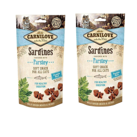 Carnilove Cat Semi Moist Snack Sardine Enriched with Parsley 2x50g Miękki Przysmak Dla Kota Sardynki I Pietruszka