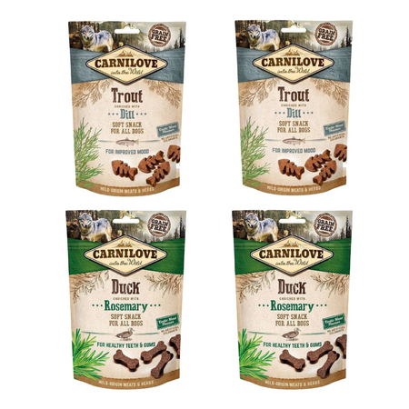Carnilove Semi Moist Snack 4x200g Przysmak Dla Psa Kaczka Pstrąg