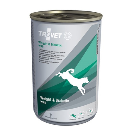 Trovet Weight & Diabetic WRD 400g Dietetyczna Mokra Karma Dla Psa Z Nadwagą I Cukrzycą