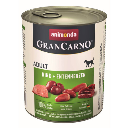 Animonda GranCarno Adult 12x800g Mokra Karma Dla Psa Mix Smaków Królik Łosoś Jeleń Dziczyzna Wołowina Kaczka