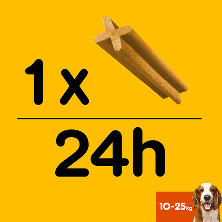PEDIGREE DentaStix 7szt -180g Przysmak dentystyczny Dla Psów Średnie Rasy