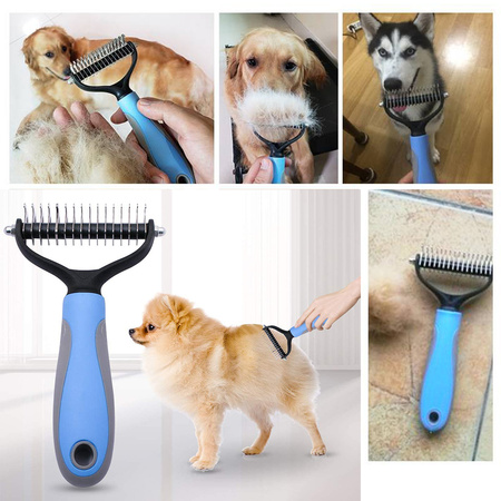 Trymer zgrzebło do kołtunów 7cm do usuwania martwego włosa psa i kota