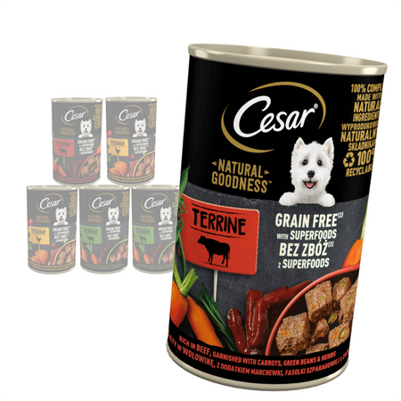 Cesar MIX 3 smaków Puszka, 2x Wołowina, 2x Kurczak, 2x Jagnięcina, mokra karma dla psów