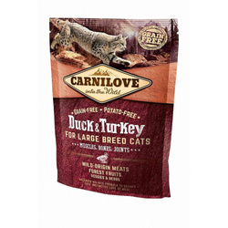 CARNILOVE CAT DUCK&TURKEY FOR LARGE BREED 400G - sucha karma dla koów dużych ras, kaczka i indyk