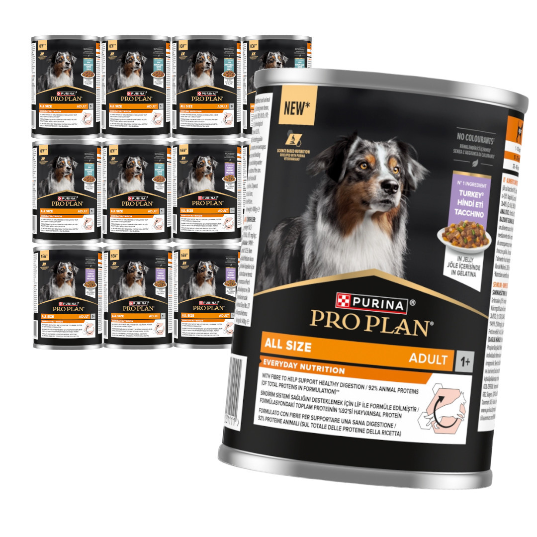 Purina Pro Plan Everyday Nutrition All Size Adult z indykiem i rybą w galaretce