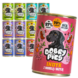 Dobry Pies 12x400g Mokra Karma Dla Dorosłych Psów Wszystkich Ras Mix 6 Smaków
