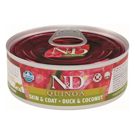 Farmina N&D Cat Quinoa Skin & Coat Duck & Coconut 80g Mokra Karma Dla Kota Kaczka Z Kokosem Na Skórę I Sierść