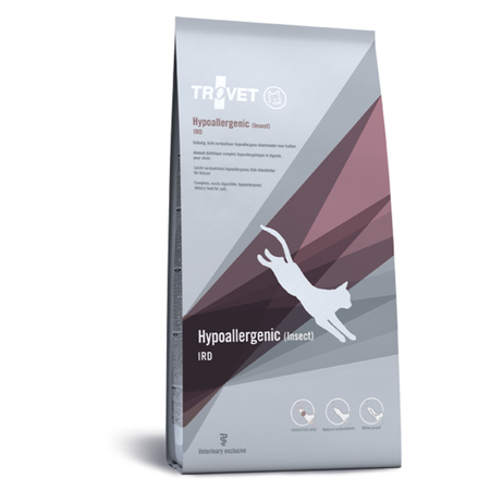 Trovet Hypoallergenic IRD 3kg Lekkostrawna Sucha Karma Dietetyczna z Owadami Dla Kotów z Nadwrażliwością Pokarmową
