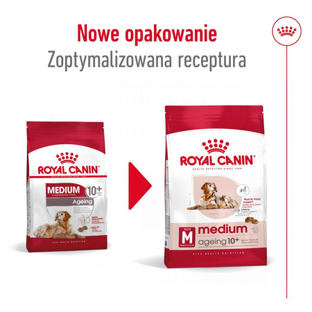 Royal Canin Medium Ageing 10+ 15kg Sucha Karma dla Psów Dojrzałych Powyżej 10 Roku Życia Średnich Ras