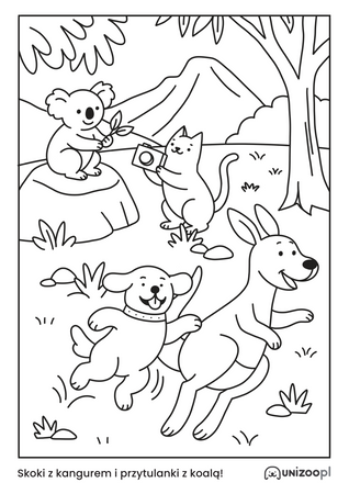 Kolorowanka ze Zwięrzętami Przygody Unika i Unii