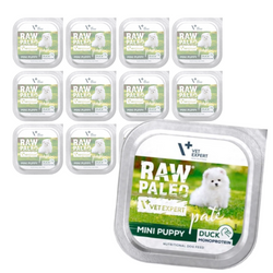 Raw Paleo Duck Pate Mini Puppy 12x150g Monoproteinowa Mokra Karma Pasztet Dla Szczeniąt Małych Ras Z Kaczką