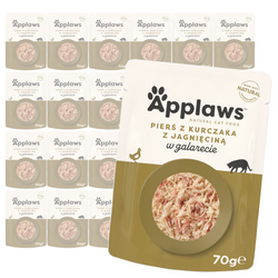 Applaws Cat Mokra Karma Dla Kota 24x70g Pierś z Kurczaka z Jagnięciną w Galaretce