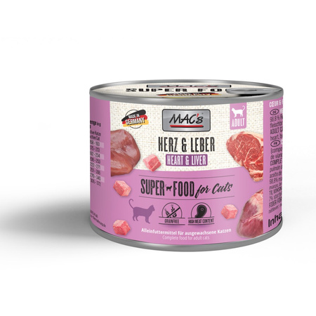 MAC's Cat Mokra Karma Dla Kota Wołowe Serce Wątroba 12x200g