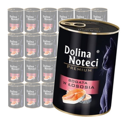 Dolina Noteci Premium 24x400G Bogata W Łososia Mokra Karma Dla Kota