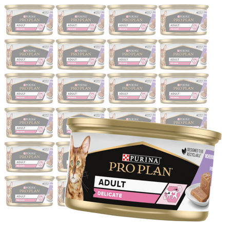 Purina Pro Plan Adult Delicate 24x85g Mokra Karma Dla Kota Mus Z Indykiem