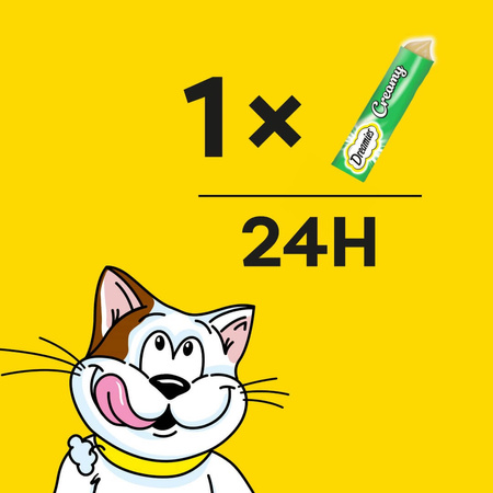 Dreamies Creamy 24x10g Kremowy Przysmak Dla Kota Z Serem I Z Kocimiętką