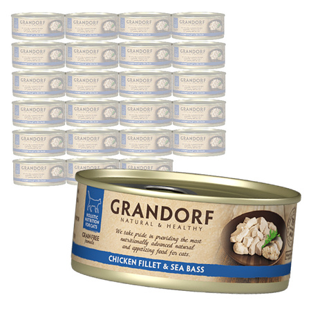 Mokra Karma Dla Kota Grandorf Filety Z Kurczaka I Okonia 24x70g