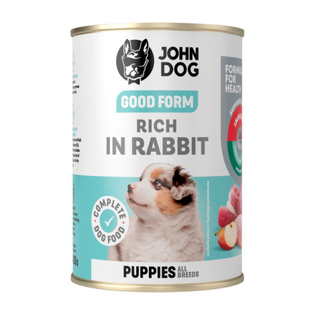 John Dog Good Form Junior Bogata W Królika I Wołowinę 6x400g Mokra Karma Dla Szczeniąt