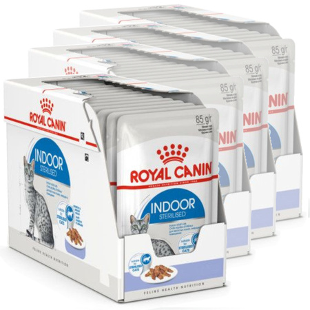 Royal Canin FHN Indoor Sterilised w Galaretce 48x85g Karma Mokra Dla Kotów Dorosłych Sterylizowanych Przebywających W Domu