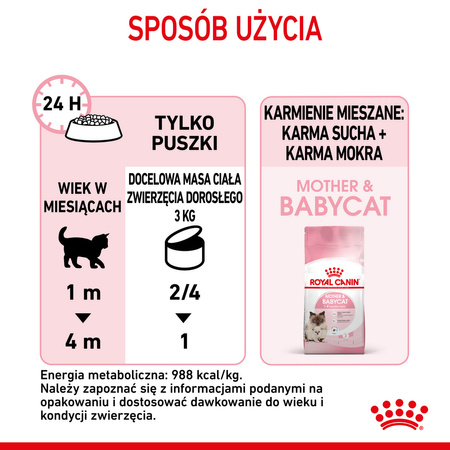 Royal Canin Mother&Babycat Instinctive Mousse 12x195g Karma Mokra Mus Dla Kotek W Okresie Ciąży Laktacji i Kociąt