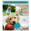 Zabawka gryzak dla psa CHEWY BALL, piłka na przyssawce kolor TURKUSOWY