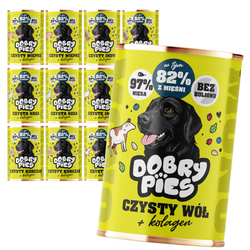 Dobry Pies Mono 12x400g Monoproteinowa Mokra Karma Dla Dorosłych Psów Z Alergią I Nietolerancją Pokarmową Mix Smaków Z Kolagenem