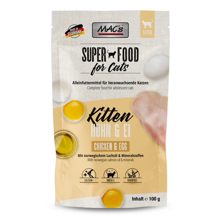 MAC's Kitten Mokra Karma Dla Kociąt Kurczak Jajko 100g
