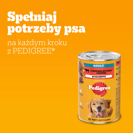 PEDIGREE Adult puszka 6x 1200g - Mokra Karma dla Psów z Wołowiną w Galaretce