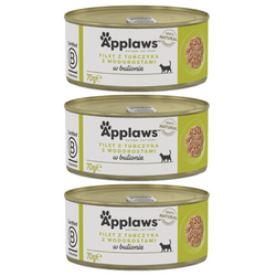 Applaws Cat Mokra Karma Dla Kota 3x70g Filet z Tuńczyka z Wodorostami w Bulionie