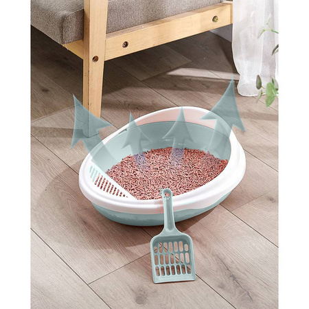 Owalna Kuweta Dla Kota OTWARTA PC-YK08 Bladozielona 41x34x9cm + ŁOPATKA GRATIS