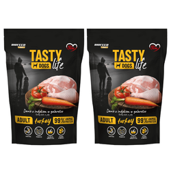 Biofeed Tasty Dogs Life z Indykiem w Galaretce 2x500g Bezzbożowa Mokra Karma Dla Psa