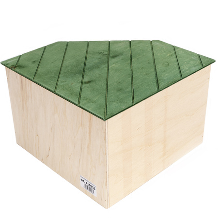 COMFY DOMEK NAROŻNY 5 ZIELONY 27,5x27,5x18cm - Ekologiczny domek dla chomika, gryzoni