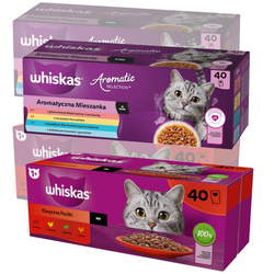 Whiskas Adult 160x85g Mokra Karma Dla Kota Aromatyczna Mieszanka + Klasyczne Posiłki