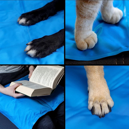 Mata chłodząca na upały dla psa i kota Niebieska, rozmiar XS 40x30 cm