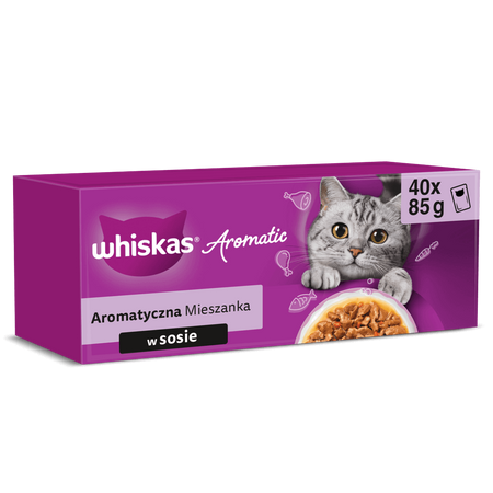 Whiskas Aromatic Adult 120x85g Mokra Karma Dla Kotów Aromatyczna Mieszanka W Sosie