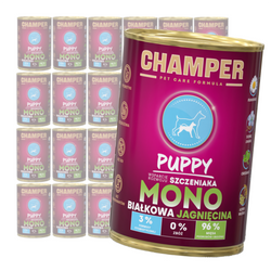 Champer Puppy Monobiałkowa 24x400g Mokra Karma Dla Szczeniąt Z Jagnięciną Wsparcie Rozwoju