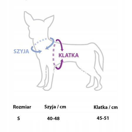 Mocne Szelki Dla Psa Psów R. S 45-51 Cm Moro