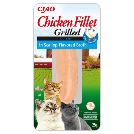 Inaba Ciao In Crab Broth 6x25g Naturalny Przysmak Dla Kota Grilowany Filet Z Kurczaka W Bulionie Mix 3 Smaków