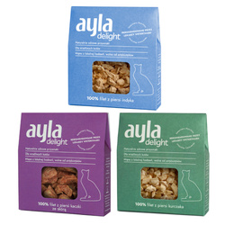 Ayla Delight Filet z Piersi Mix Smaków 3x28g Liofilizowany Przysmak Dla Kota 100% Mięsa